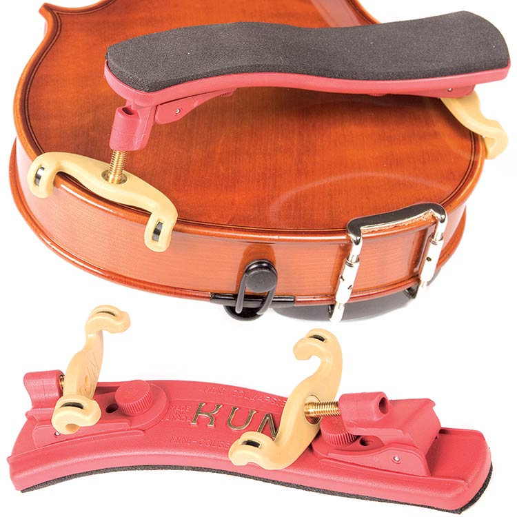 Kun Collapsible Mini 1/16-1/4 Violin Red Shoulder Rest