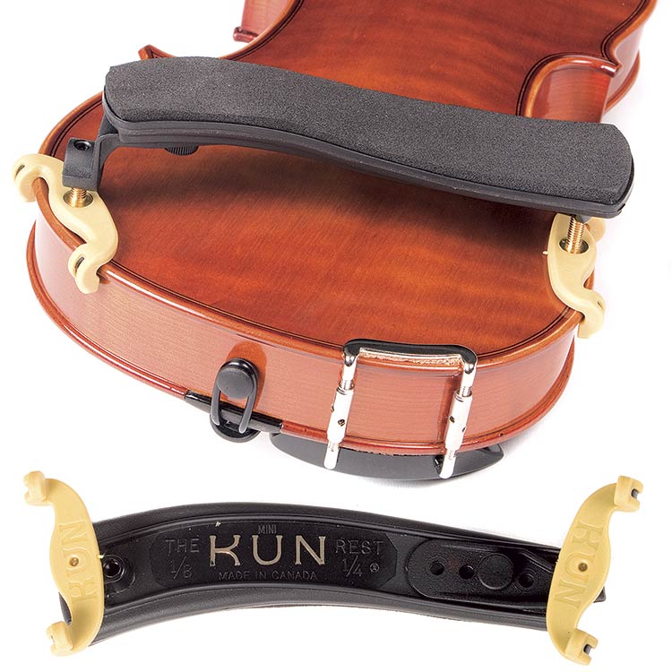 Kun Original Mini 1/8-1/4 Violin Black Shoulder Rest
