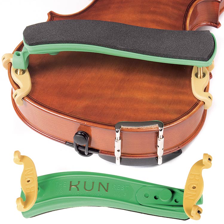 Kun Original Mini 1/8-1/4 Violin Green Shoulder Rest