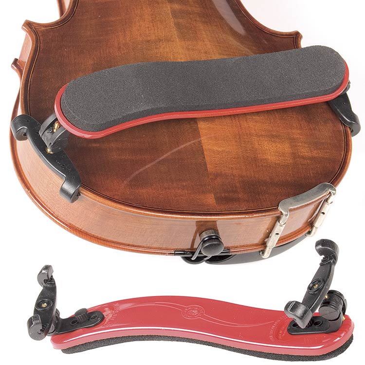Viva La Musica Standard Shoulder Rest for 4/4-3/4 Violin, Red