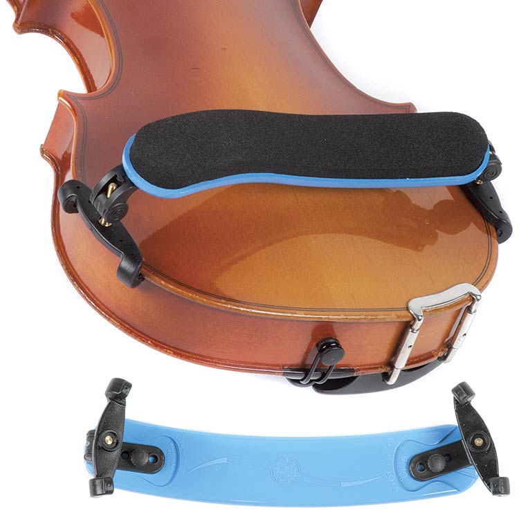Viva La Musica Standard Shoulder Rest for 4/4-3/4 Violin, Blue