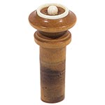 Harmonie Hill Model Violin End Button, Boxwood with Vegetal Ivory Pip and Crown