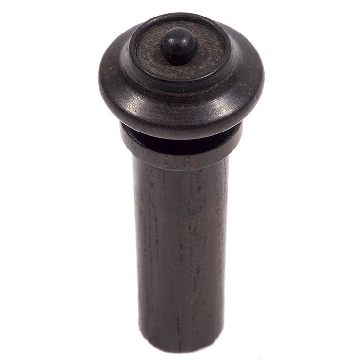 Harmonie Hill Model Violin End Button, Rosewood with Ebony Pip and Crown