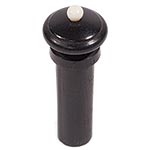 Harmonie Simple Violin End Button, Ebony with Ivory Pip
