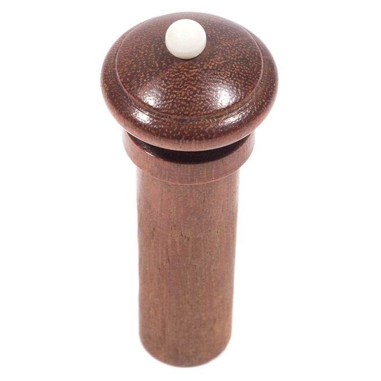Harmonie Simple Violin End Button, Pernambuco with Ivory Pip