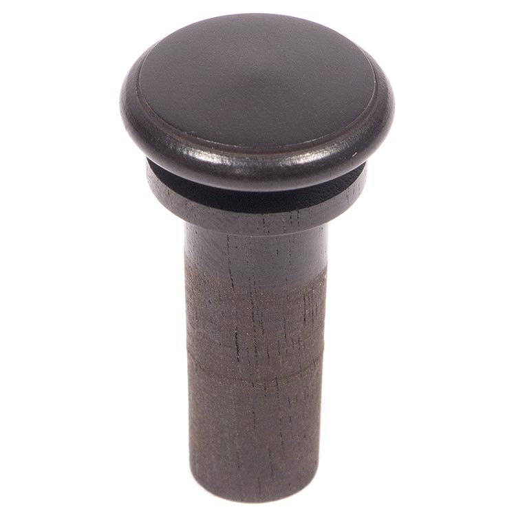 Harmonie Off-Set Violin End Button, Ebony, No Pip