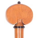 Harmonie Heart-Shaped Cello Peg Set, Boxwood with Ebony Pip and Collar
