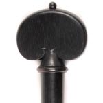 Harmonie Heart-Shaped Cello Peg Set, Ebony with Ebony Pip and Collar