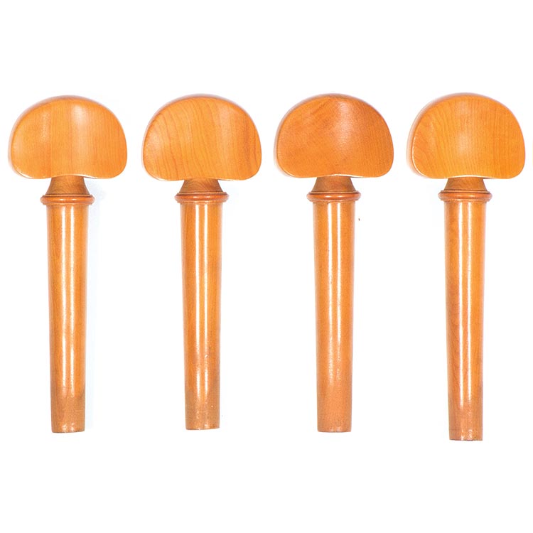 Harmonie Strad Model Cello Peg Set, Boxwood with Boxwood Collar