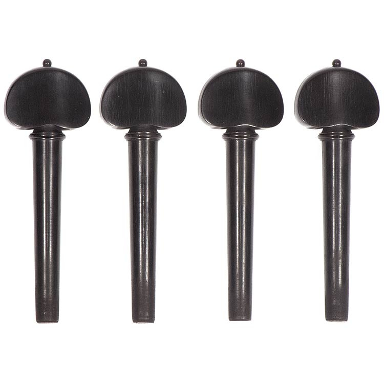Harmonie Strad Model Cello Peg Set, Ebony with Ebony Pip and Collar