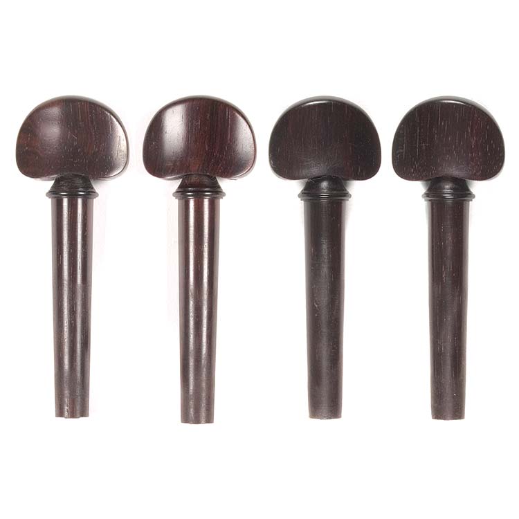 Harmonie Strad Model Cello Peg Set, Rosewood with Ebony Collar