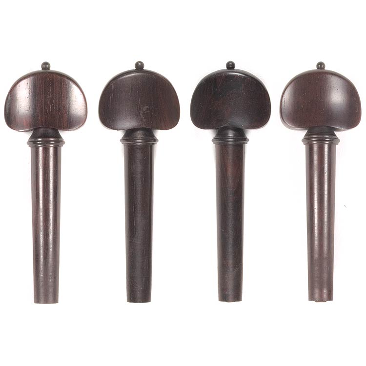 Harmonie Strad Model Cello Peg Set, Rosewood with Ebony Pip and Collar