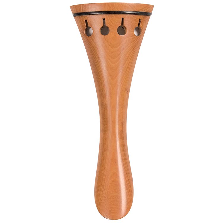 Harmonie French Model Violin Tailpiece, 112mm, Boxwood with Ebony Saddle