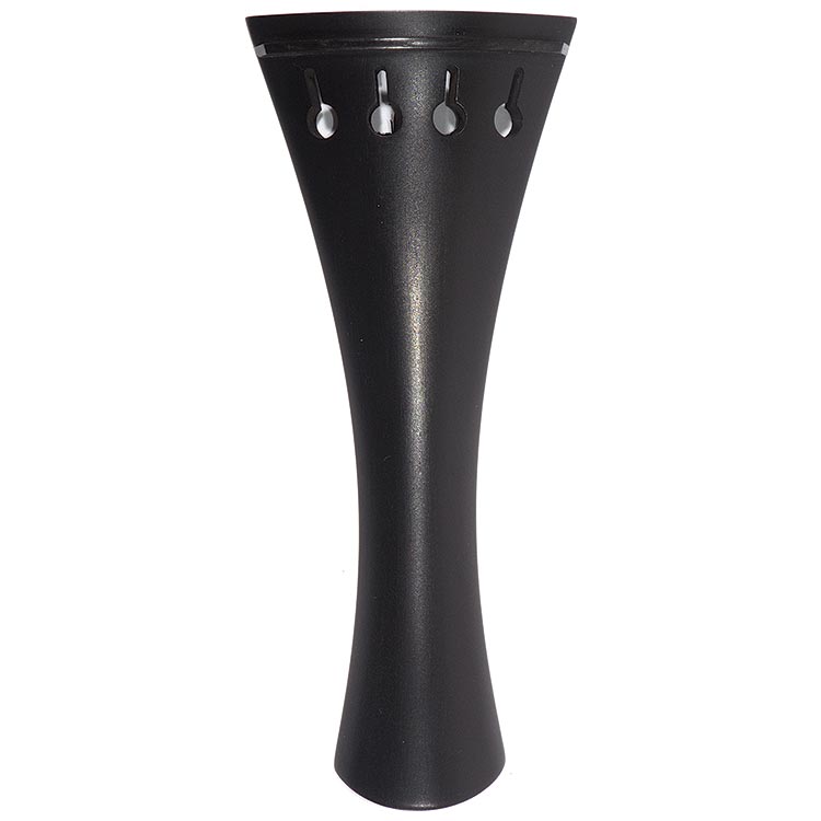 Harmonie French Model Violin Tailpiece, 112mm, Ebony with Ebony Saddle