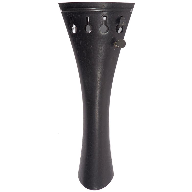 Harmonie French Model Violin Tailpiece, 108mm, Ebony with Single Tuner