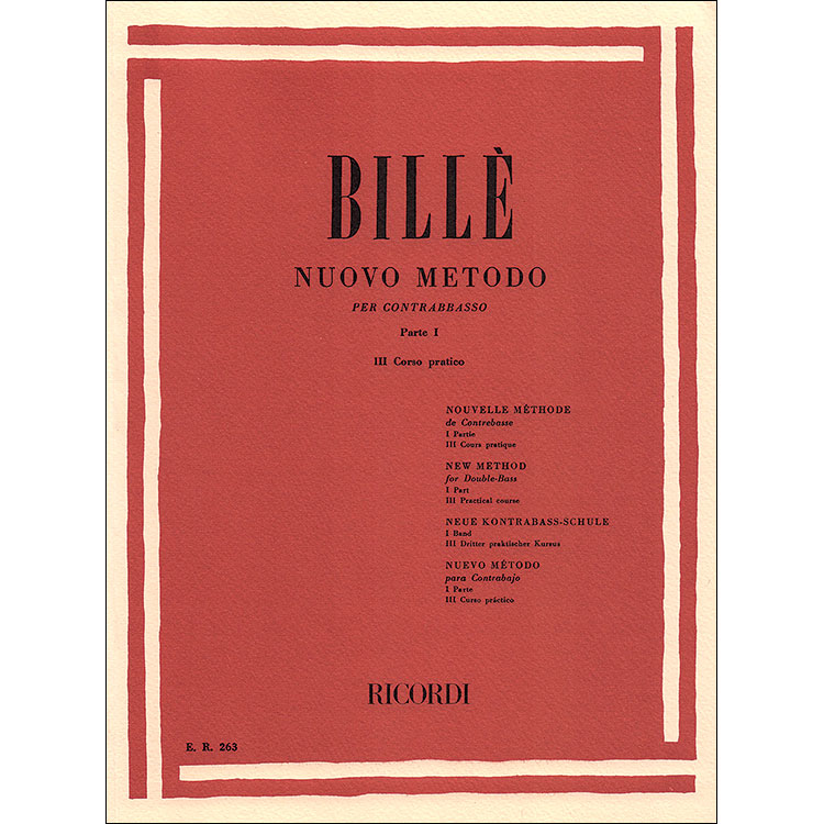 New Method for Double Bass, volume 3; Isaia Bille (Ricordi)