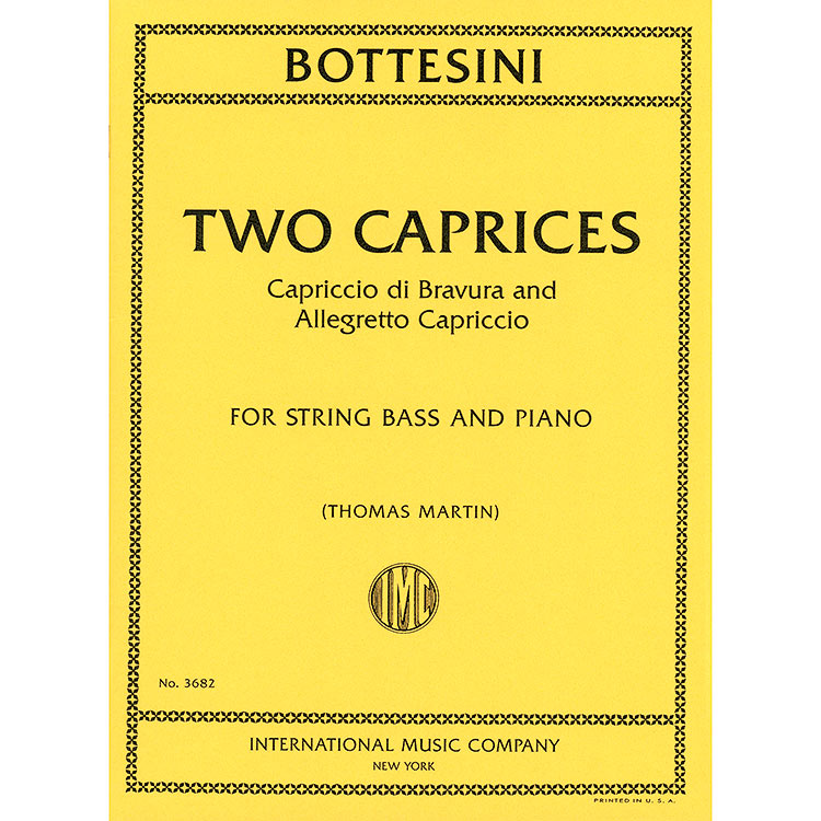 Two Caprices for double bass and piano; Giovanni Bottesini (International)