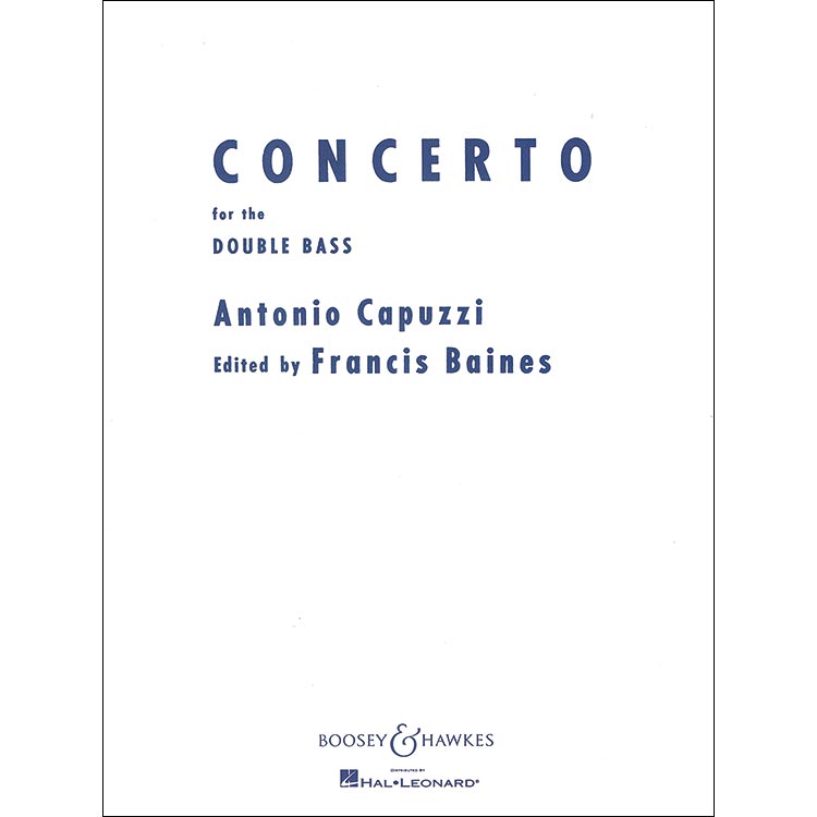Concerto in F Major for double bass and piano; Antonio Capuzzi (Boosey & Hawkes)