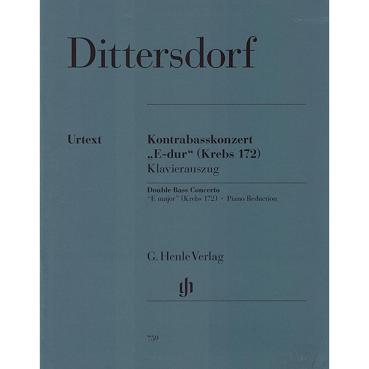 Concerto in E Major for double bass and piano; Karl Ditters von Dittersdorf (G. Henle)