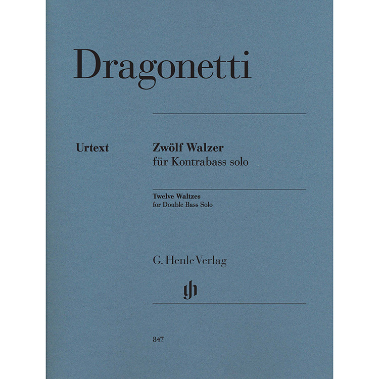 Twelve Waltzes for Double Bass Solo; Domenico Dragonetti (G. Henle Verlag)
