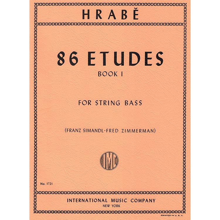 86 Etudes Book One, String Bass; Josef Hrabe (International)
