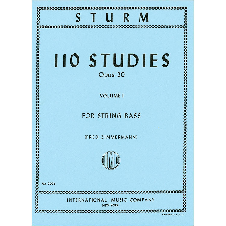 110 Studies op. 20, volume 1, String Bass; Wilhelm Sturm (International)