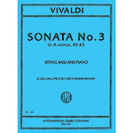 Sonata No. 3 in A Minor, RV 43 for bass and piano; Antonio Vivaldi