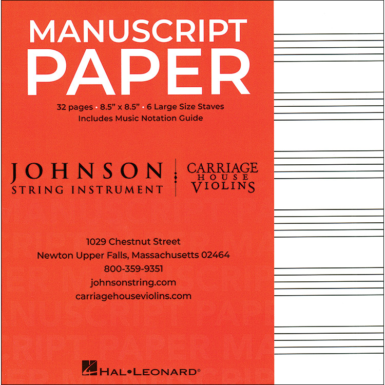 JSI/CHV Manuscript Paper Notebook: Red Cover, 8.5" × 8.5" (2025)