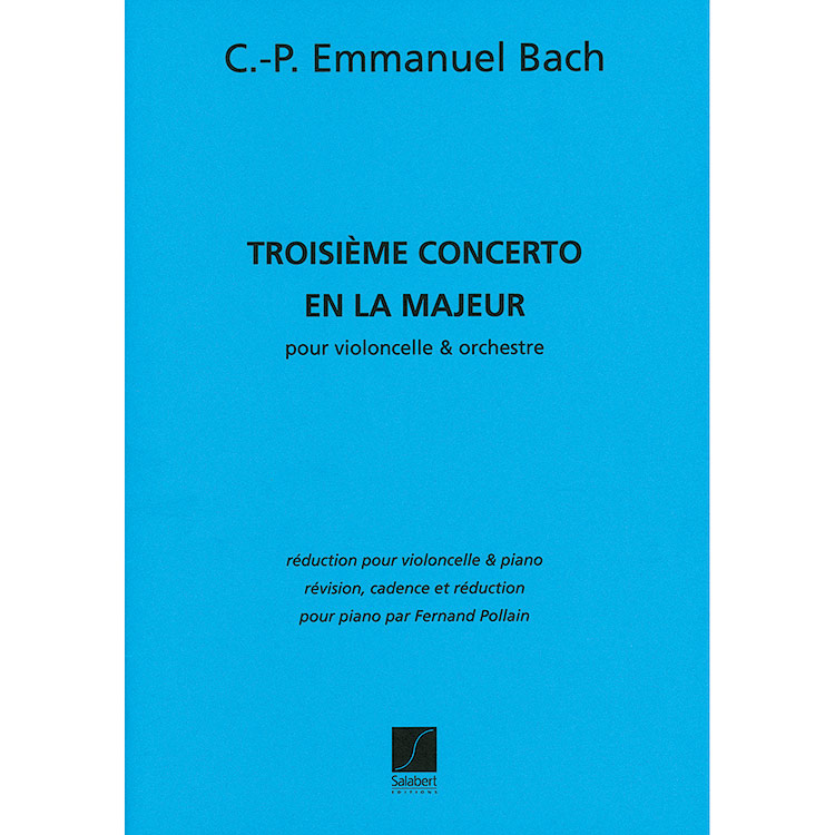 Concerto in A Major, Wq 172 for cello and piano; Carl Phillip Emanuel Bach