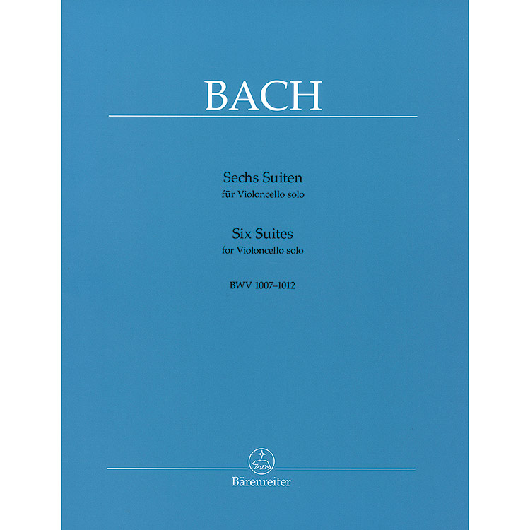 Six Suites for Cello, BWV 1007-12 (Wenzinger); Johann Sebastian Bach (Barenreiter)