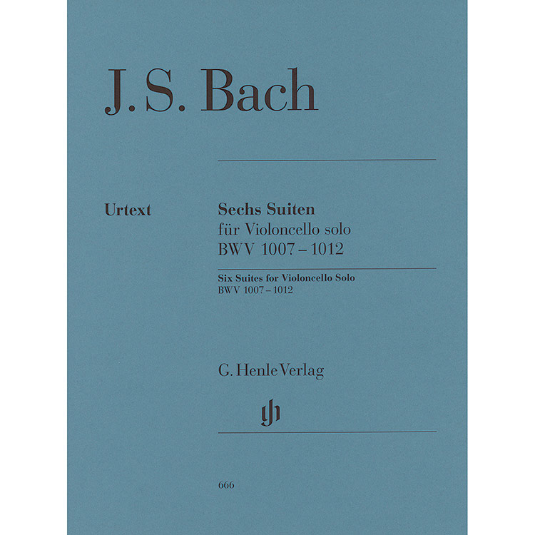 Six Suites for Cello BWV 1007-1012 (urtext); Johann Sebastian Bach