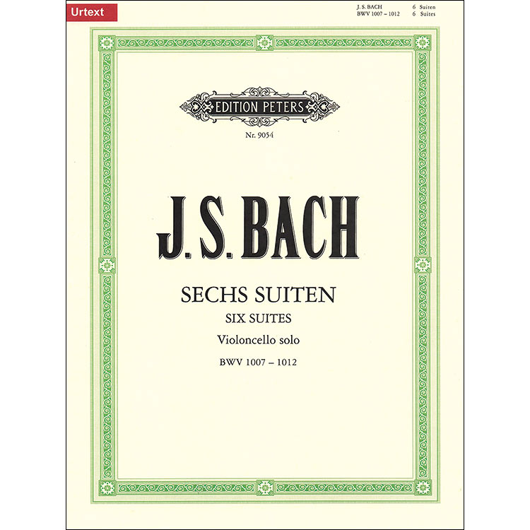 Six Suites for Cello BWV 1007-12 (urtext); Johann Sebastian Bach (C. F. Peters)
