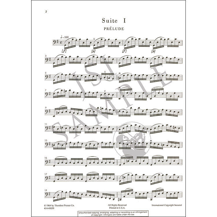 Six Suites for Cello, BWV 1007-12 (Markevitch); Johann Sebastian Bach ...