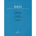 Three Gamba Sonatas for Cello and Keyboard (BWV 1027-1029) (urtext) by Johann Sebastian Bach