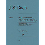 Three Gamba Sonatas, for cello and piano (urtext); J. S. Bach (G. Henle)