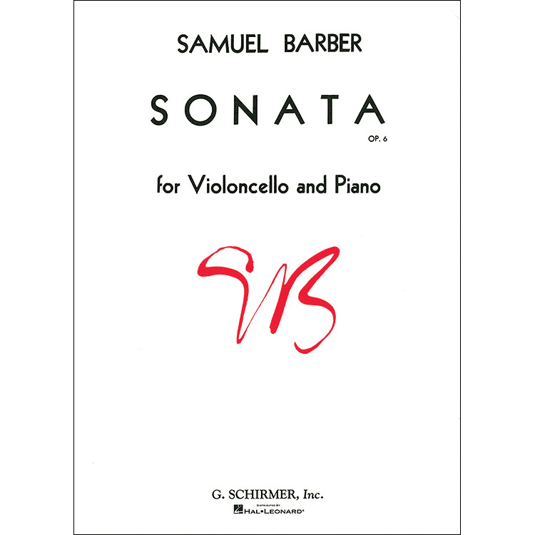 Sonata Op. 6, cello and piano; Samuel Barber (Schirmer)