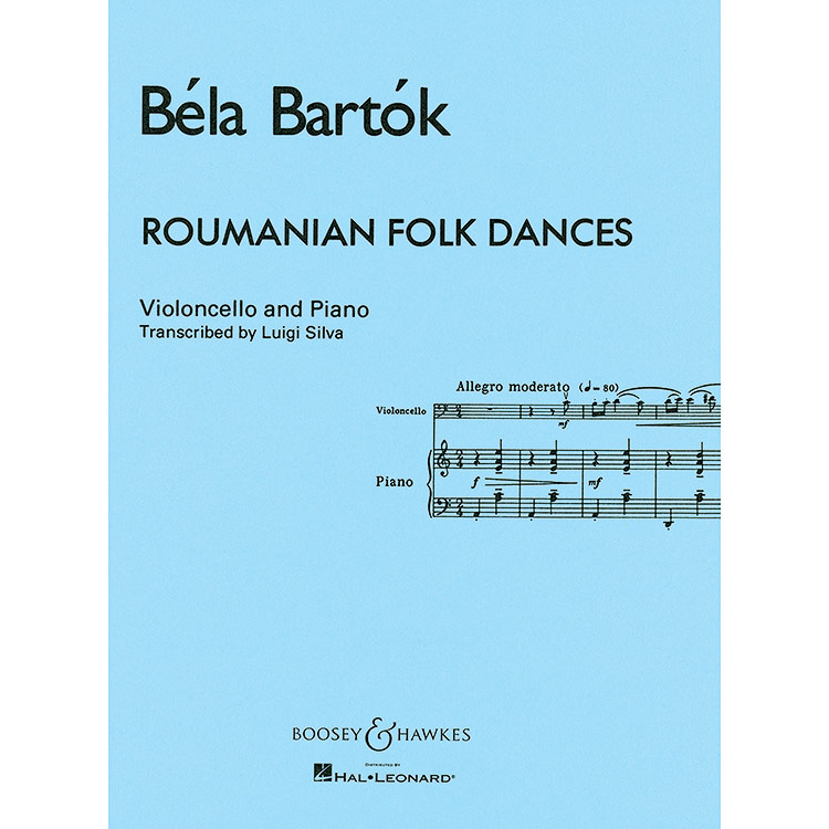 Roumanian Folk Dances, cello and piano; Bela Bartok (Boosey & Hawkes)