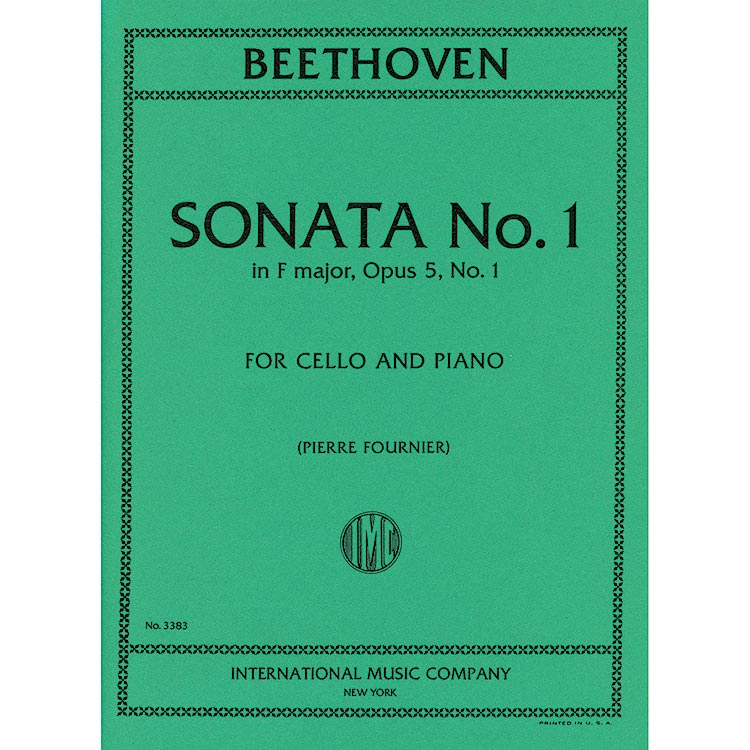 Sonata No.1 in F Major, op. 5, no. 1, for piano and cello; Ludwig van Beethoven