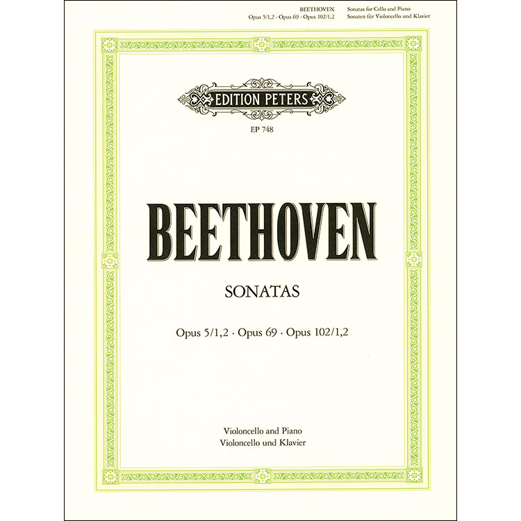 Sonatas for Piano and Violoncello; Ludwig van Beethoven (C. F. Peters)