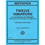 Twelve Variations on "Ein Madchen oder Weibchen" from the Magic Flute, op. 66 for cello and piano; Ludwig van Beethoven (International)