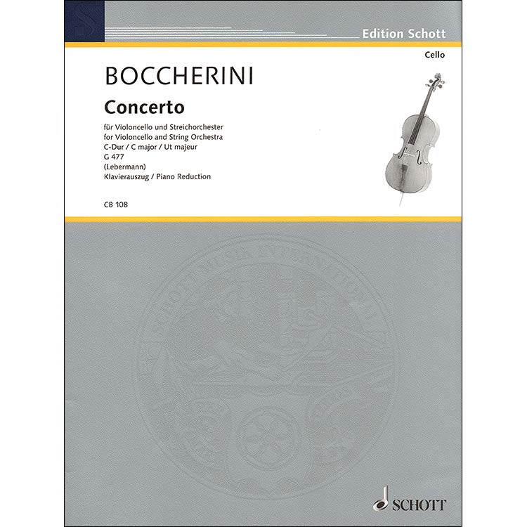 Concerto No. 1 in C Major, for cello and piano; Luigi Boccherini (Schott)