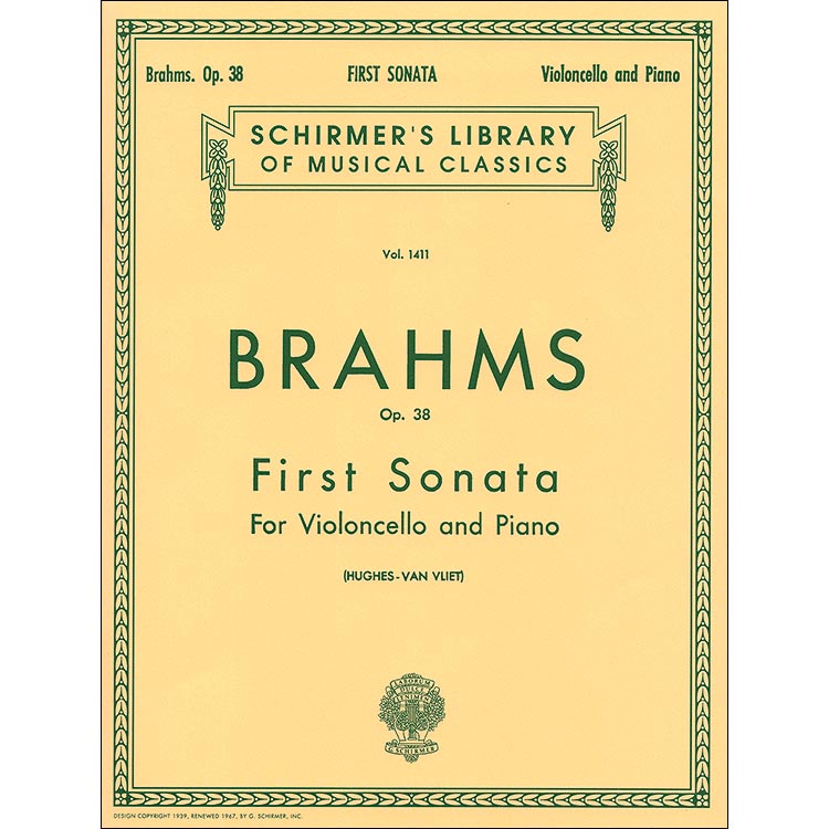 Sonata No.1 in E Minor, Op. 38, for cello and piano; Brahms (Schirmer)