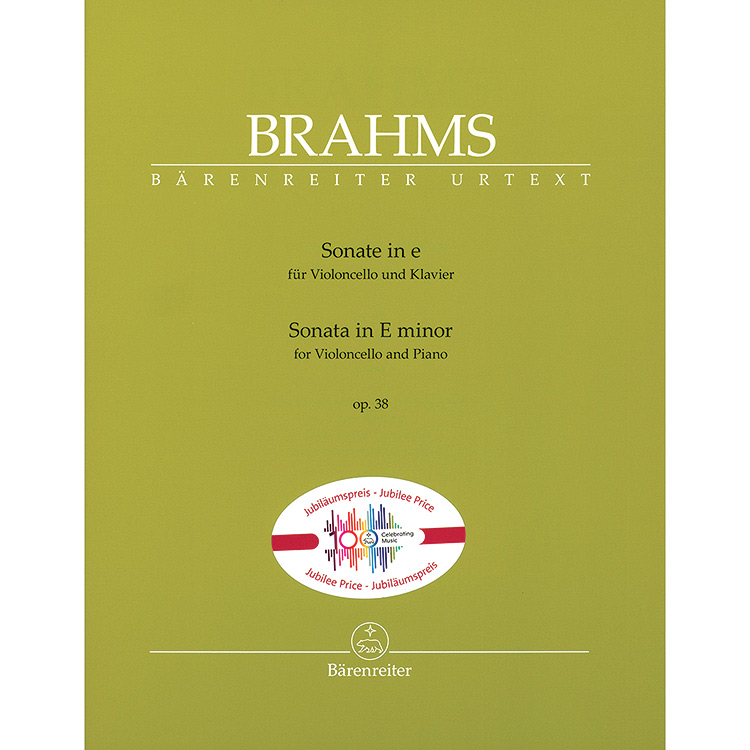 Sonata No. 1, op. 38,  in E minor, for cello and piano; Johannes Brahms (Barenreiter)