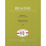 Sonata No. 1, op. 38,  in E minor, for cello and piano; Johannes Brahms (Barenreiter)