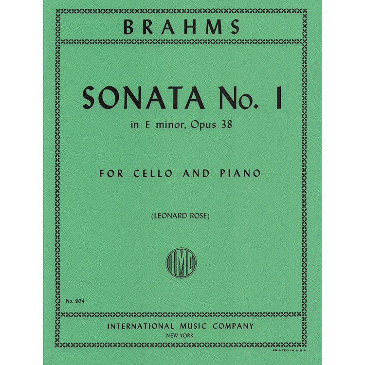 Sonata No.1 in E Minor, Op.38, for cello and piano; Brahms (International)