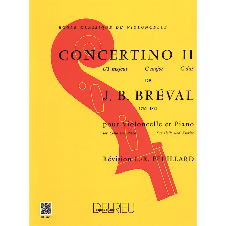 Concertino No. 2 in C Major, cello; J.B. Breval (Edition Delrieu)