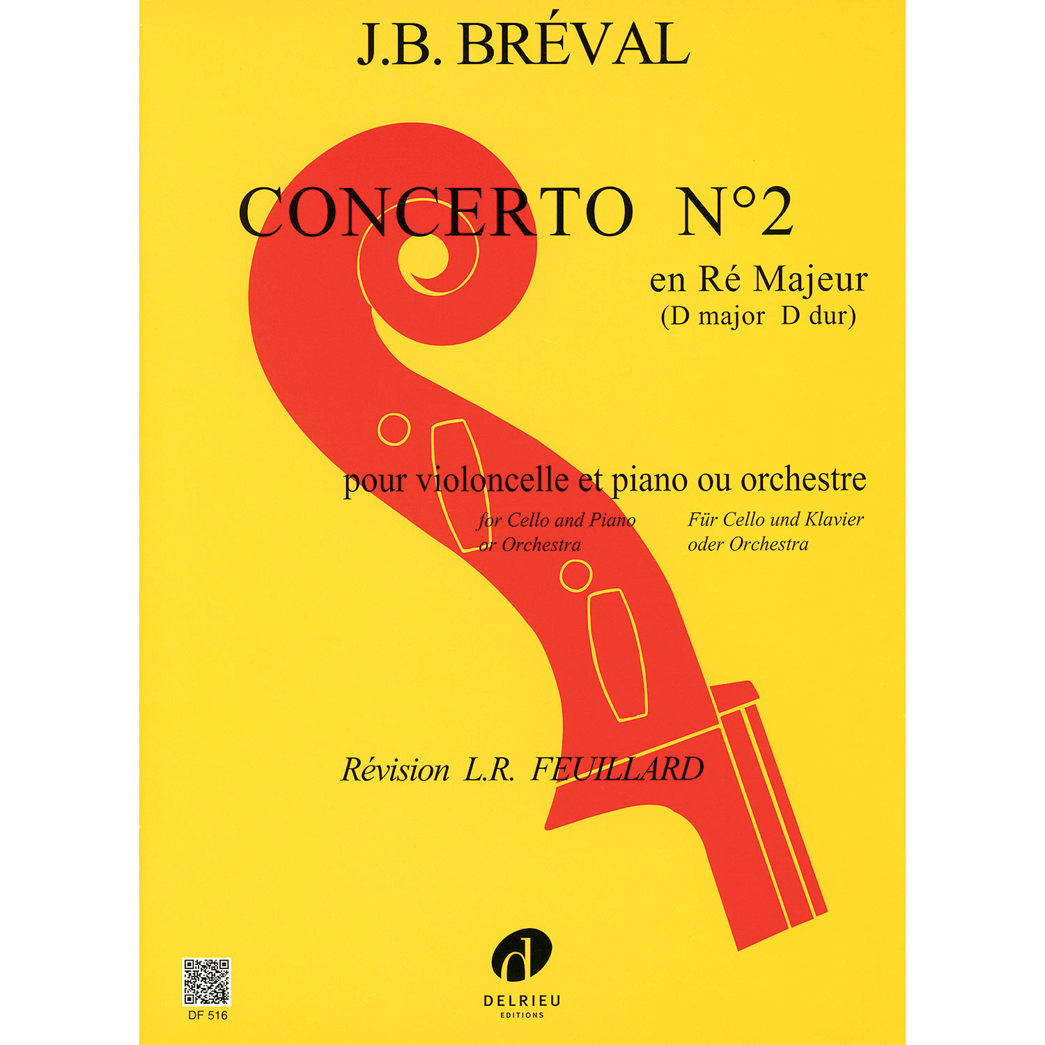 Concerto No. 2 in D Major, for cello and piano; Jean-Baptiste
