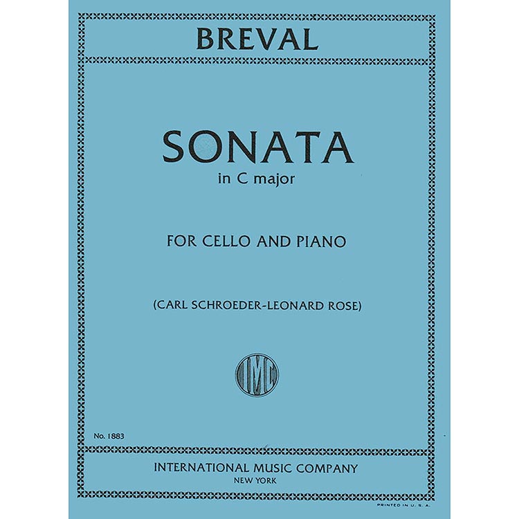 Sonata in C Major, cello and piano (Schroeder/Rose); Jean-Baptiste Breval (International)