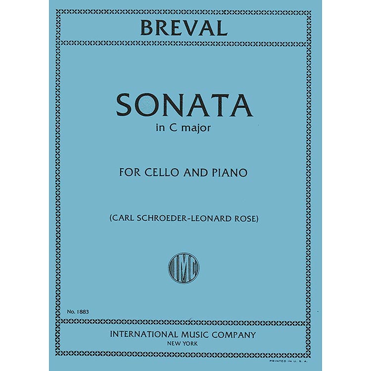 Sonata in C Major, cello and piano (Schroeder/Rose); Jean-Baptiste Breval (International)