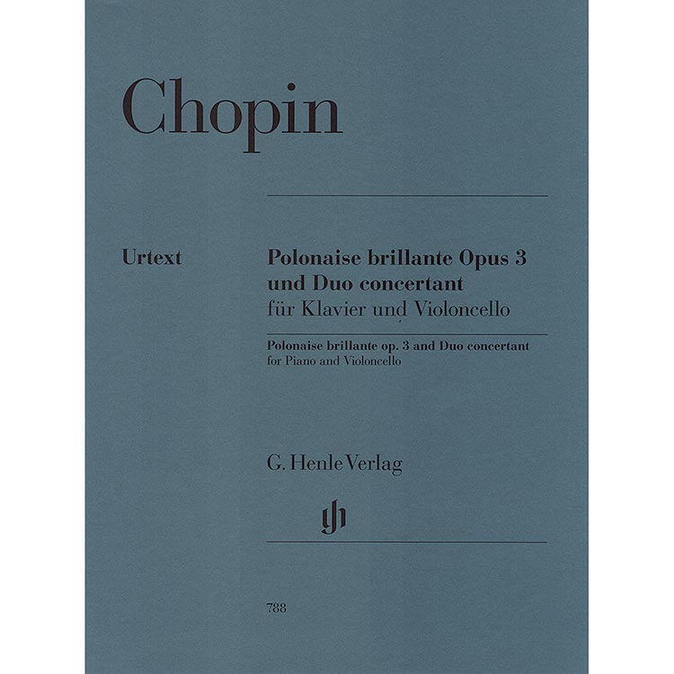 Polonaise Brillante Op. 3, for cello and piano (urtext); Chopin (Henle)